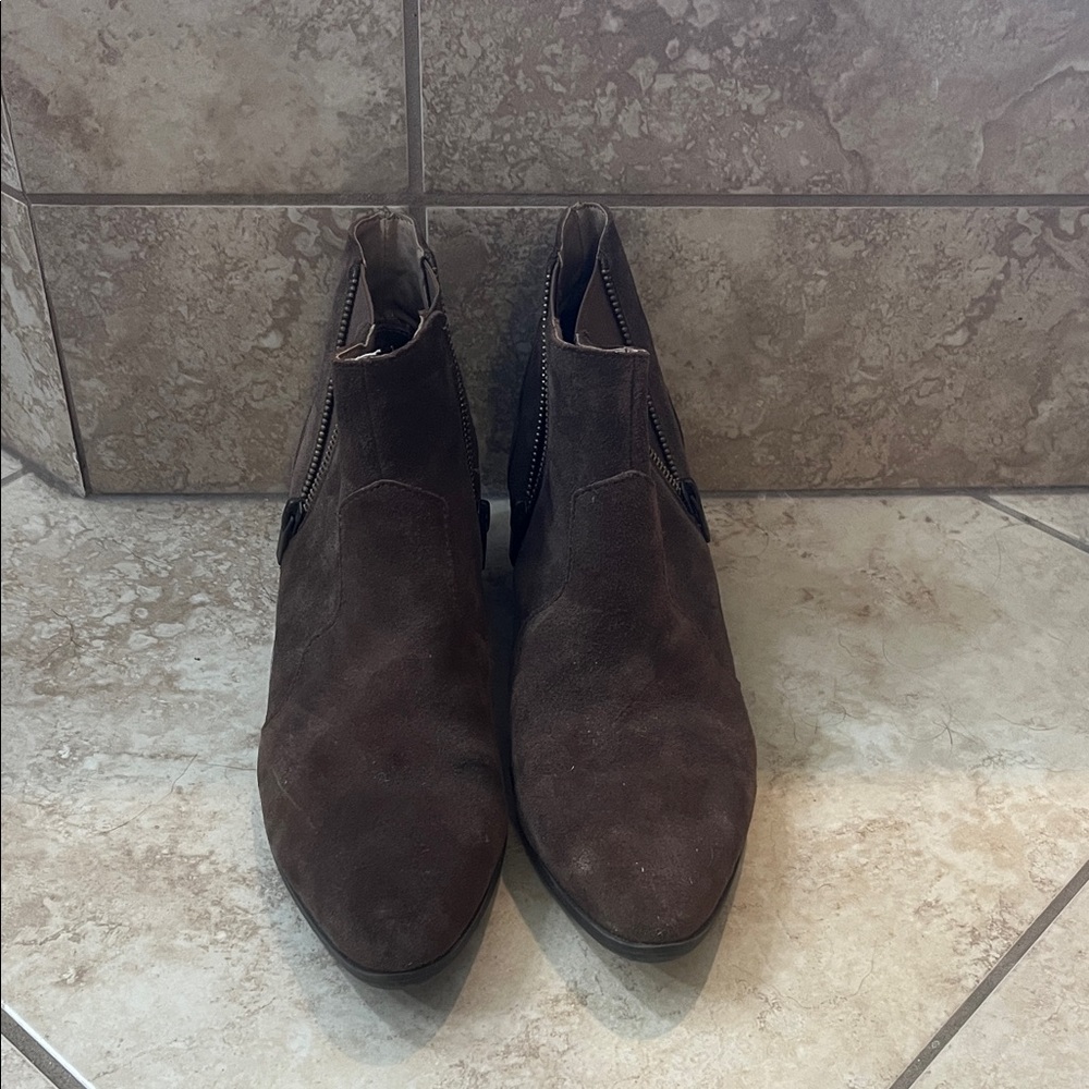 Adam Tucker Dark Brown Suede Boots